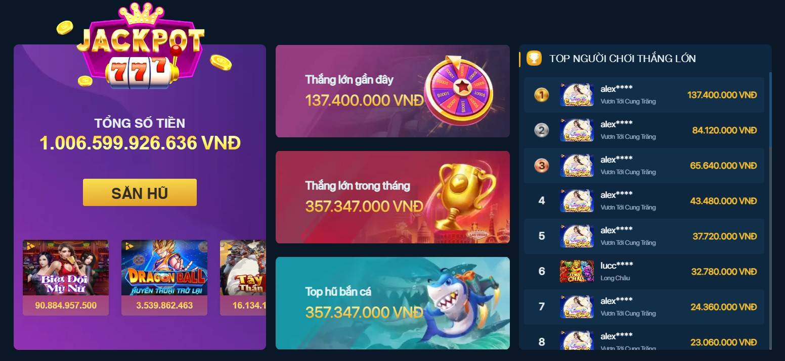 Nổ hũ - Jackpot siêu hot