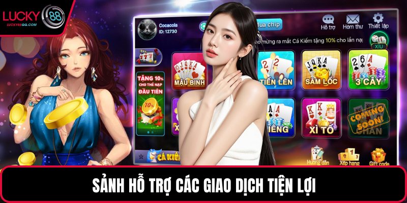 Sảnh hỗ trợ các giao dịch tiện lợi